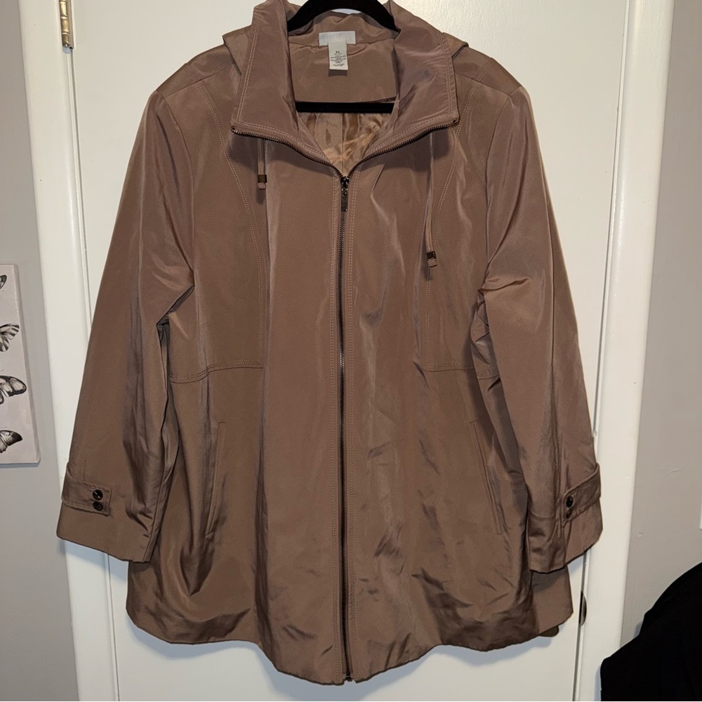 Maggie Barnes for Catherines TanBrown Hooded Coat